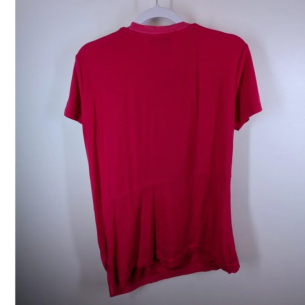 Rag & Bone Pink Marina Twisted Front Knot Short Sleeve Crew Neck T-Shirt Small - Picture 6 of 7